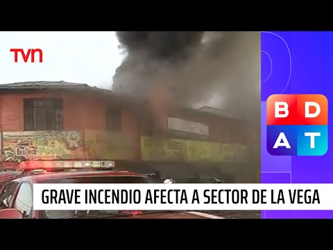 Incendio afecta a sector de la Vega Central en la comuna de Recoleta | Buenos días a todos