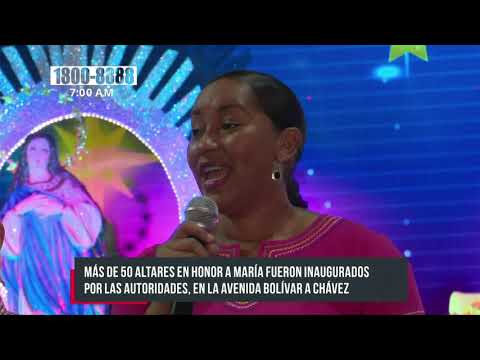 Nicaragua: Inauguran altares en honor a la Virgen María en la Avenida Bolívar a Chávez