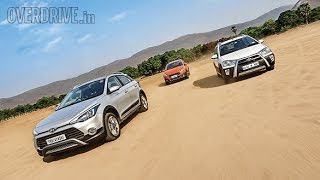 Fiat Avventura vs Hyundai i20 Active vs Toyota Etios Cross comparison review by OVERDRIVE