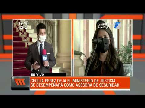 Cecilia Pérez deja el Ministerio de Justicia