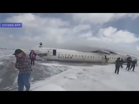 Child among those hurt after Delta flight flips while landing at Toronto airport