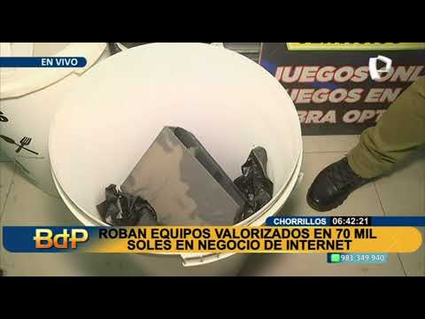 Chorrillos: roban equipos valorizados en S/ 80 000 en negocio de Internet