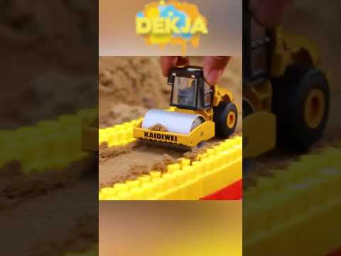 Dekja รถของเล่นก่อสร้างทำสะพานเล่นทรายทำถนน