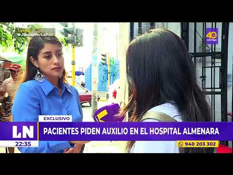 Pacientes piden auxilio en el hospital Almenara