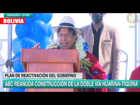 Palabras del Vpdte David Choquehuanca en inicio de obra Doble Vía en Huatajata | La Paz Bolivia