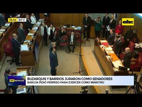 Salyn Buzarquis y Antonio Barrios juraron como senadores