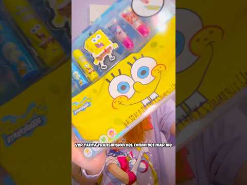 Para fans de bob esponja ¿que fue tu preferido? #bobsponja #maquillaje #makeup #unboxing