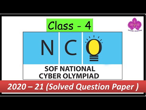 NCO | Class – 4 | National Cyber Olympiad Exam | Solved Sample Paper Of 2021-2022 | SOF-NSO |