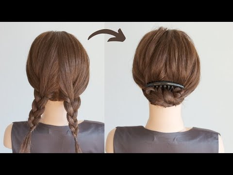 [ヘアアレンジ ミディアム] 夜会巻きクリップ1本でできる簡単まとめ髪 / [Medium Hairstyle] Easy Updo with Just One French Twist Clip