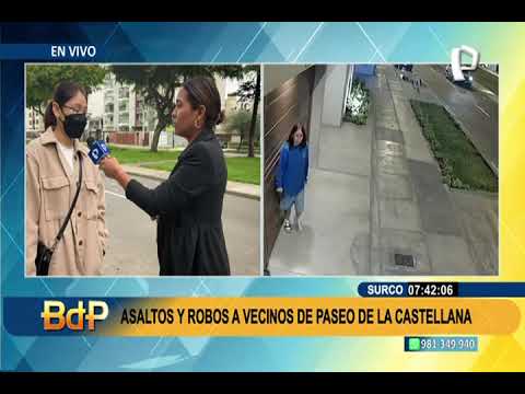 Ola de asaltos en Surco: delincuentes roban a bordo de motos en Av. Paseo de la Castellana (1/2)