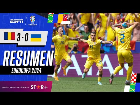 ¡HISTÓRICA GOLEADA RUMANA EN SU DEBUT EN LA EUROCOPA! | Rumania 3-0 Ucrania | RESUMEN