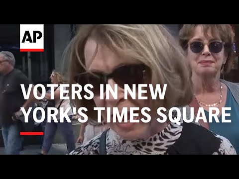 Voters in New York's Times Square say Harris dominated Trump