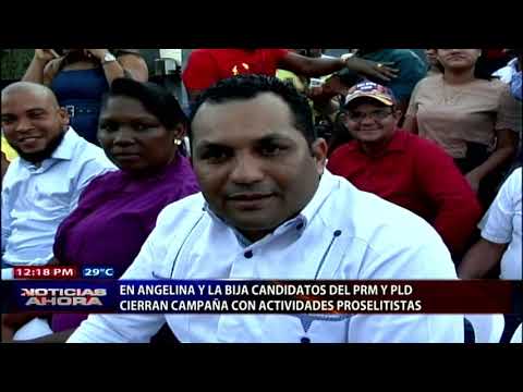 Candidatos PRM y PLD cierran su campaña con actividades proselitistas municipios de Sánchez Ramírez
