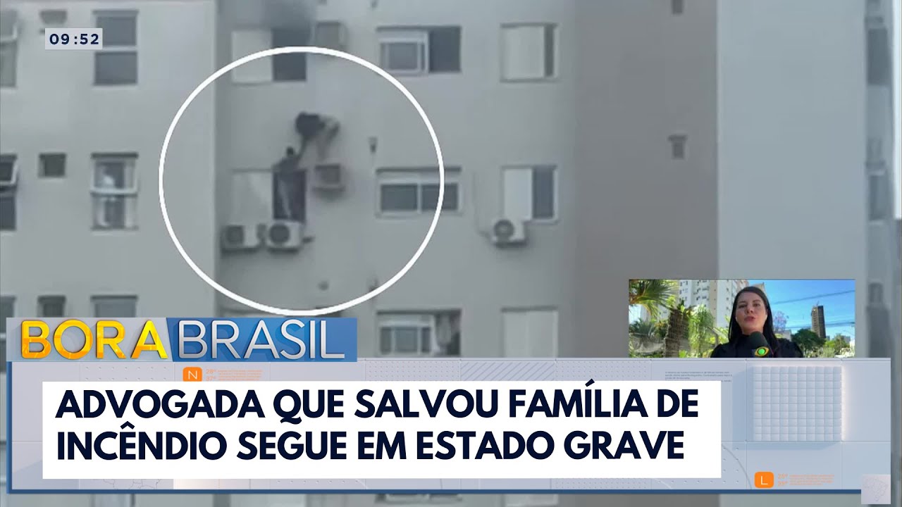 Advogada que salvou família de incêndio segue internada em estado grave