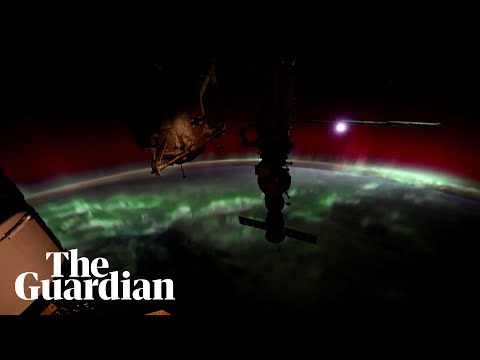 Nasa releases timelapse capturing red and green auroras over Earth