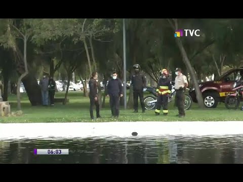 Cadáver de hombre fue hallado en la laguna del parque La Carolina