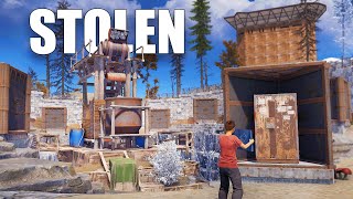 YouTube thumbnail for Blazed's video titled 'I stole a clans HQM Quarry'