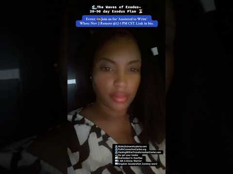 🌊The Waves of Exodus—30-90 day Exodus Plan ⏳#propheticword #mindset #author #lifecoach #ministry