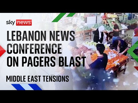 Watch live: News conference on pager blasts which killed twelve and injured thousands in Lebanon