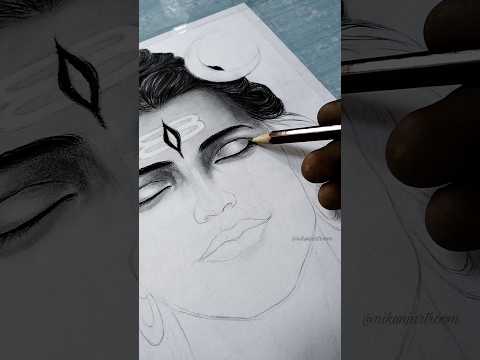 Mahadev drawing part 1.#mahadev #drawing #art #shorts