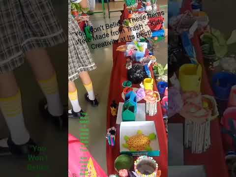 You Won’t Believe What These Kids Made from Waste! 😲 #recycledart #happy