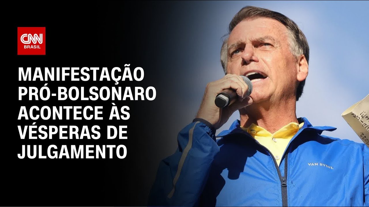 Bolsonaro vai a protesto às vésperas de julgamento | CNN PRIME TIME