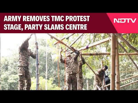 Kolkata News | Army Removes Trinamool Congress Protest Stage, Party Slams Centre
