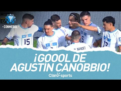 Maxi Araujo asiste a Agusti?n Canobbio para que Uruguay abra el marcador ante Ecuador