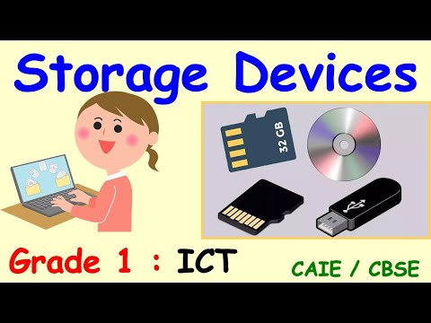 Storage Devices || Class : 1 Computer || CAIE / CBSE / IGCSE / NCERT || Computer Storage Devices