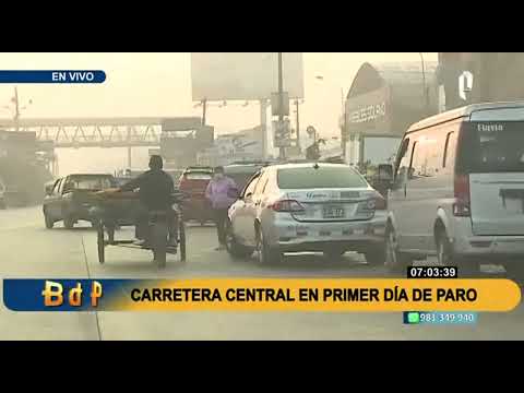 Día 1 de paro: Policías resguardan Carretera Central ante posibles bloqueos de transportistas (2/2)