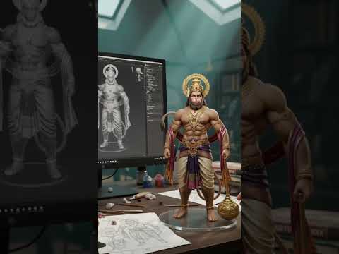 Lord Ganesha, krishna, Mahadev, hanuman Trending video on figurines 3d art #googlegemini #shorts