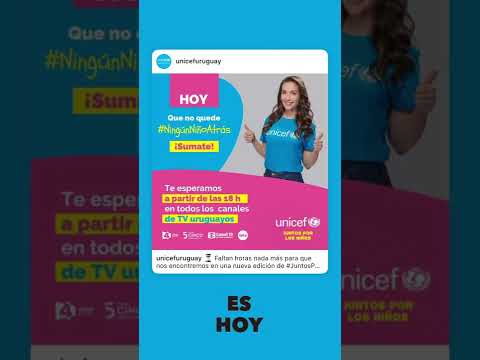 Promo Natalia Oreiro para Unicef Uruguay por la nueva edición de Juntos Por Los Niños
