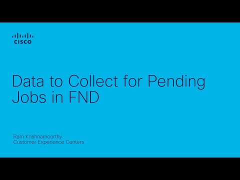 Data to collect for pending jobs in FND
