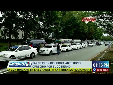 Taxistas en discordia ante bono ofrecido por el gobierno