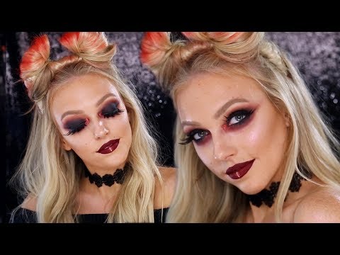 Halloween "She Devil" Makeup + Hair Tutorial