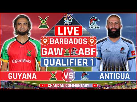 Guyana Amazon Warriors <strong>vs</strong> Antigua and Barbuda Falcons Live <strong>Score</strong> | GAW <strong>vs</strong> ABF Live Audio Commentary
