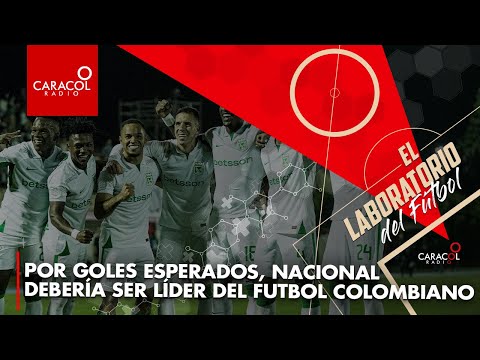 Por goles esperados, Nacional debería ser el líder de la Liga colombiana