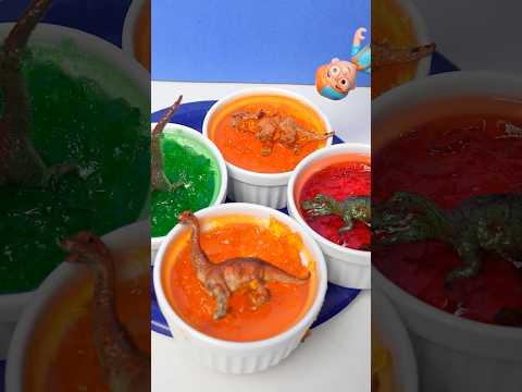 What’s in the Jelly? 🍮🦖 Finding Dinosaurs in Slime! #SensoryPlay #ASMR #KidsShorts #Blippi