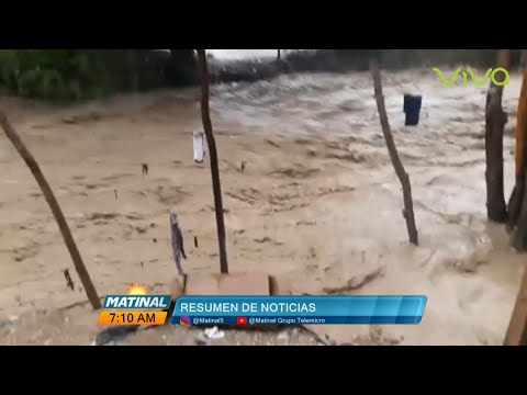 Inundaciones en comunidad el caliche Azua, Simulacro deja 7 heridos, Resumen de noticias - Matinal