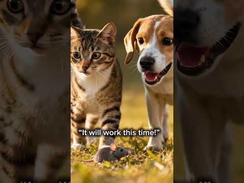 Teamwork Gone Wrong?! Cat & Dog Try to Catch a Mouse 😂🐭