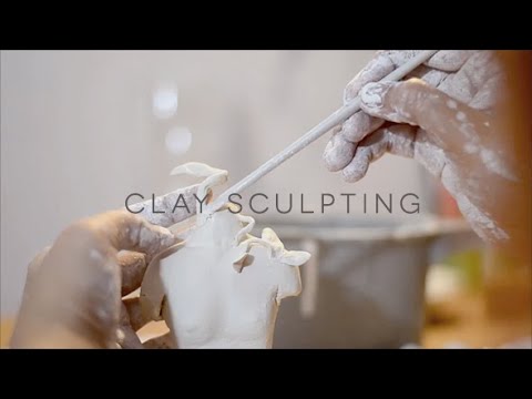 New Studio Arrangement, Making Coffee, Sculpting with Clay -enon art vlog # 27