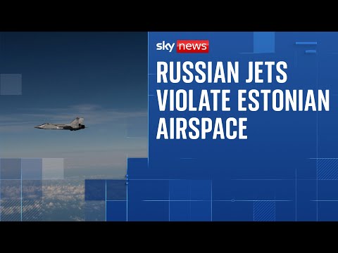 Three Russian military jets 'violate' Estonian airspace, officials say