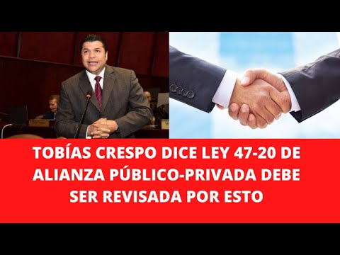 TOBÍAS CRESPO DICE LEY 47-20 DE ALIANZA PÚBLICO-PRIVADA DEBE SER REVISADA POR ESTO
