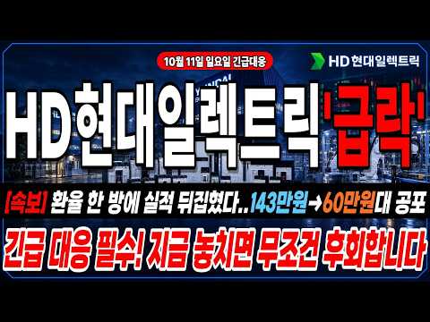 [HD현대일렉트릭 주가전망] 환율 한 방에 실적 뒤집혔다…3분기 <strong>어닝쇼크</strong> 임박!