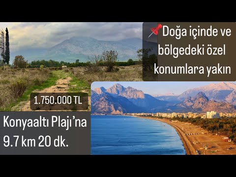 MUHTEŞEM KONUM! Antalya Konyaaltı Plajı’na 9.7 km 750 m2 Satılık Bahçe
