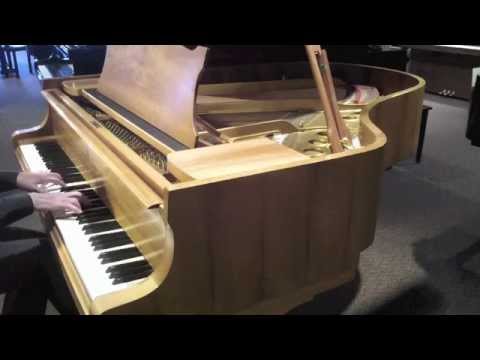 Rare Used Steinway M Teak Grand Piano