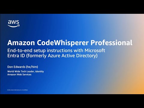 Setup Amazon CodeWhisperer Professional with Microsoft Entra ID and AWS IAM Identity Center
