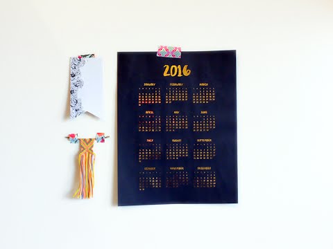 Gold Foil Applied on I Try DIY Printable Calendar