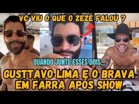 Gusttavo Lima todo FELIZ junto com Thiago Brava, após o ELOGIO do Zezé de Camargo