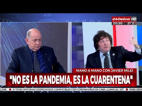 Javier Milei: “No es la pandemia, es la cuarentena”